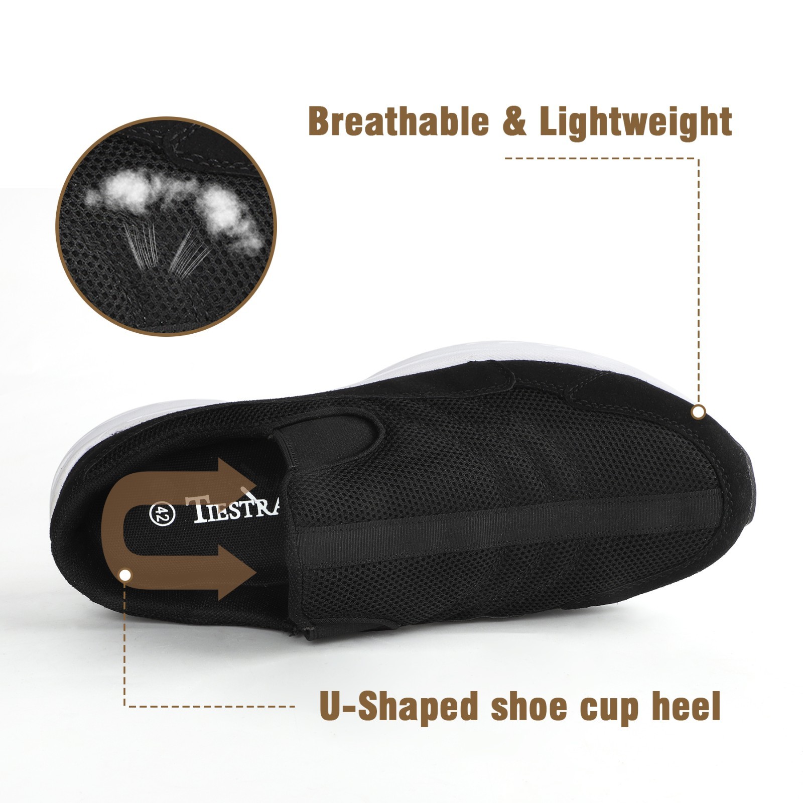 Men’s Slip-On Mules | Indoor/Outdoor All Seasons Wide Slippers Lightweight