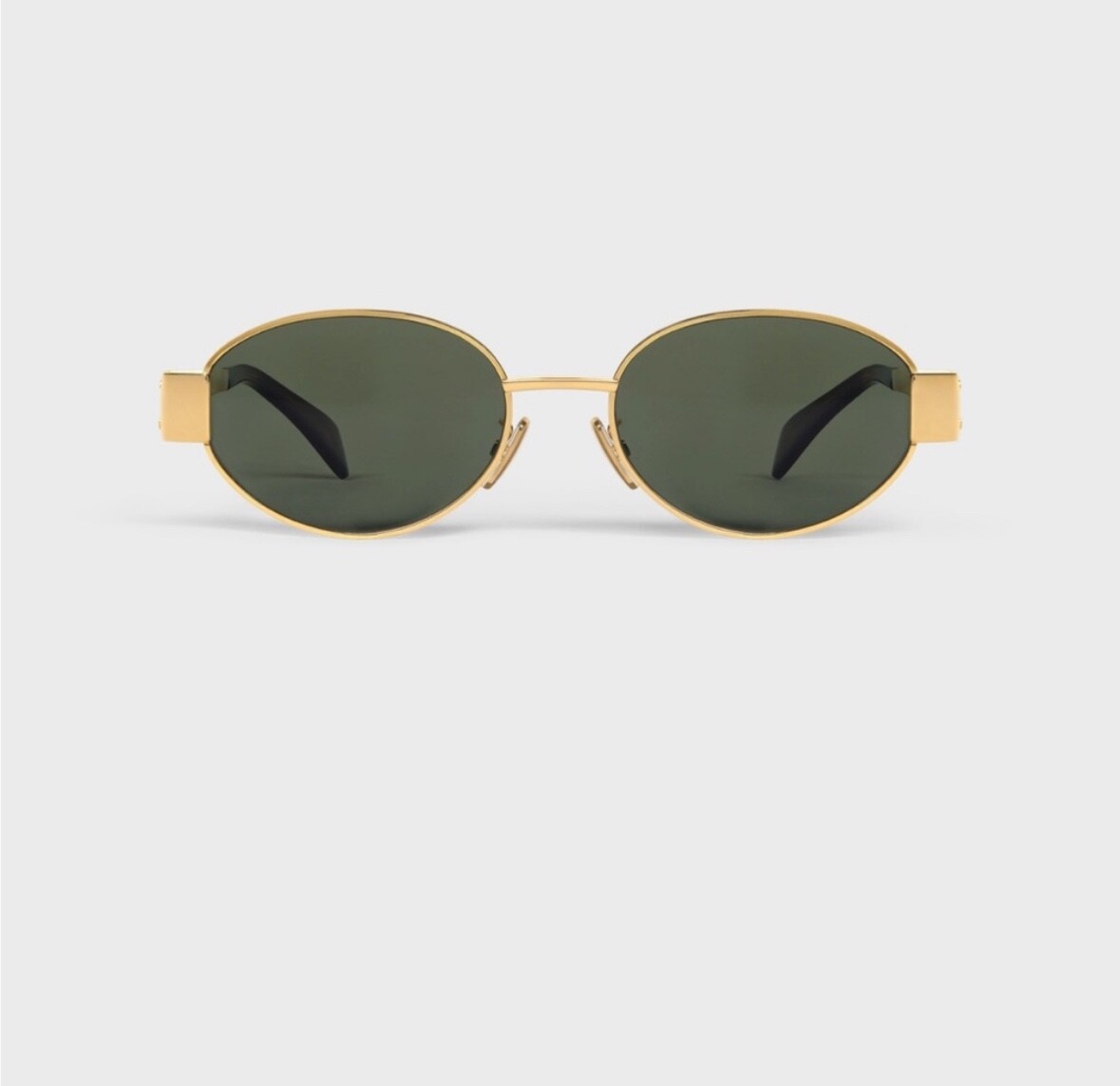 Celine Triomphe CL40235U Gold Frame Green Lenses Sunglasses New with box