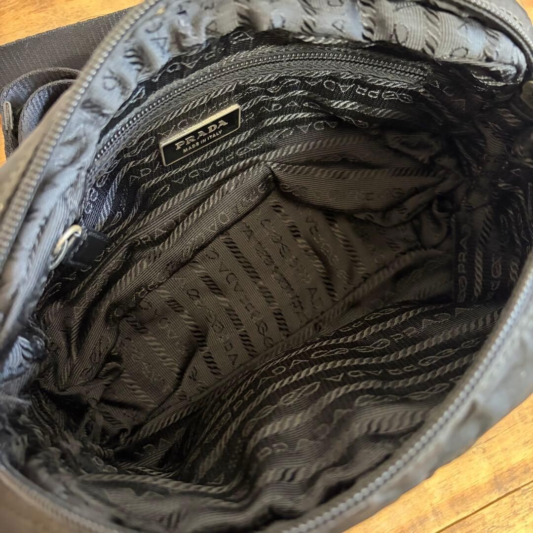 Prada Black Nylon Triangle Logo Camera Bag Shoulder Crossbody Unisex Authentic