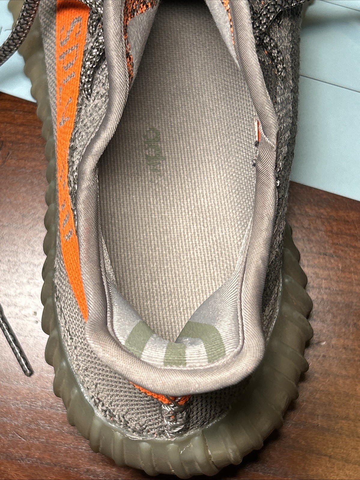 Adidas Yeezy Boost 350 V2 Beluga Gray Men’s Size 7 Gray Orange HQ7045 OG Box