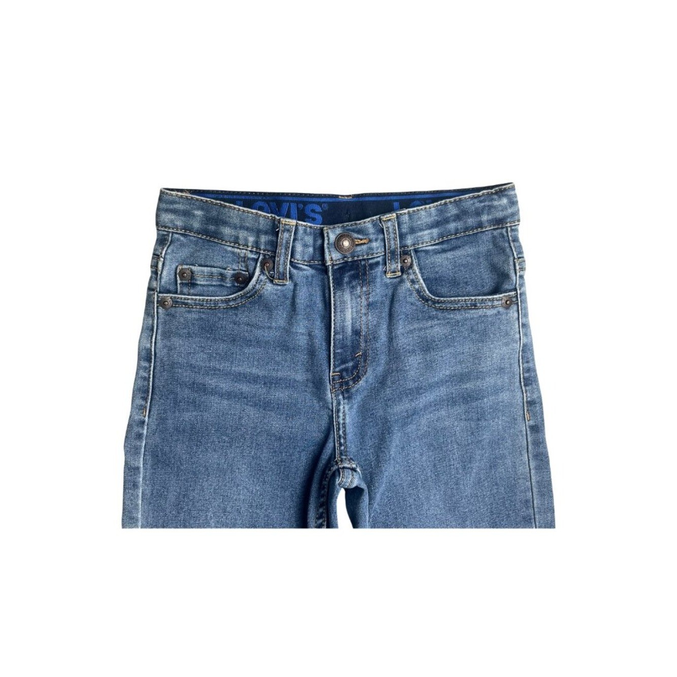 Levi’s 502 Regular Boys Jeans Size 7 Reg Adjustable Waist Light Wash Denim