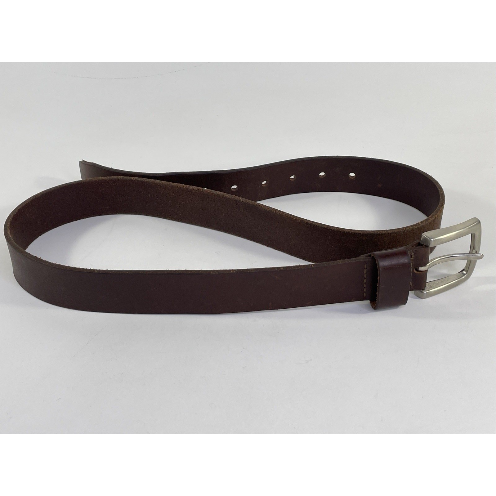 Genuine Cowhide Casual Brown Leather Belt Size Medium (Measurements in Pictures)