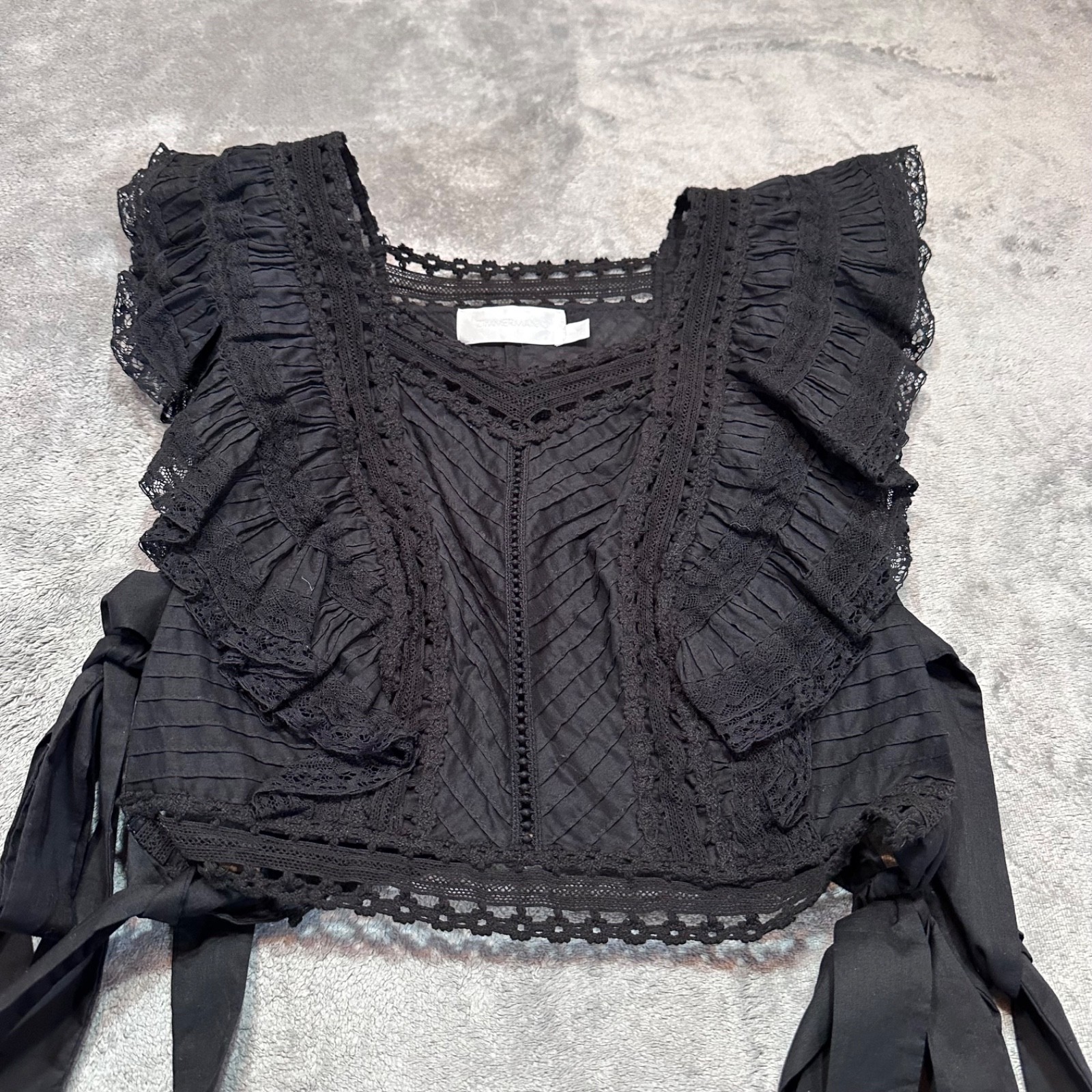 Zimmerman Juniper Pintuck Bodice Black Size 1