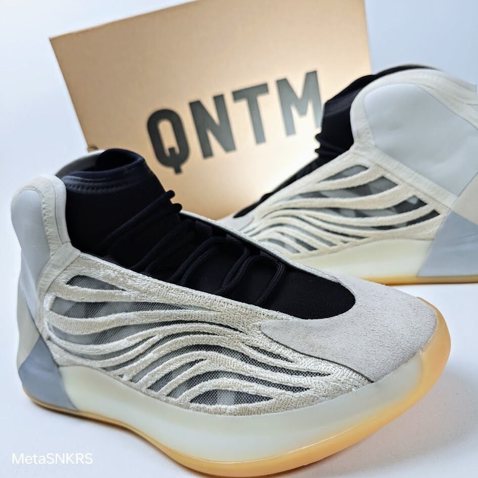Adidas US 13 Men’s Mist Slate Beige Black Lifestyle Yeezy QNTM HQ2085 NIB