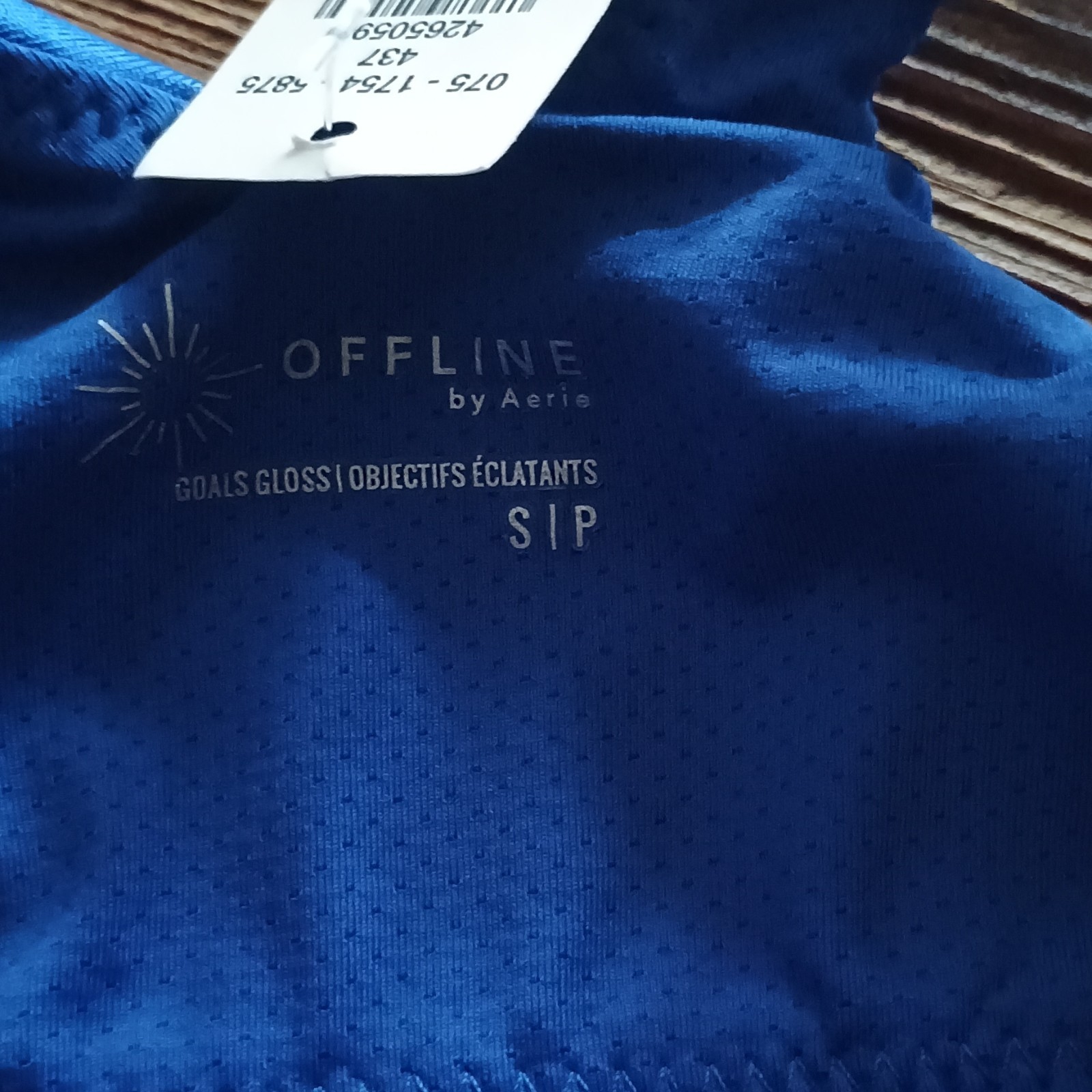 OFFLINE by Aerie Blue Wireless Sports Bra Pullover Normal Strap Size S