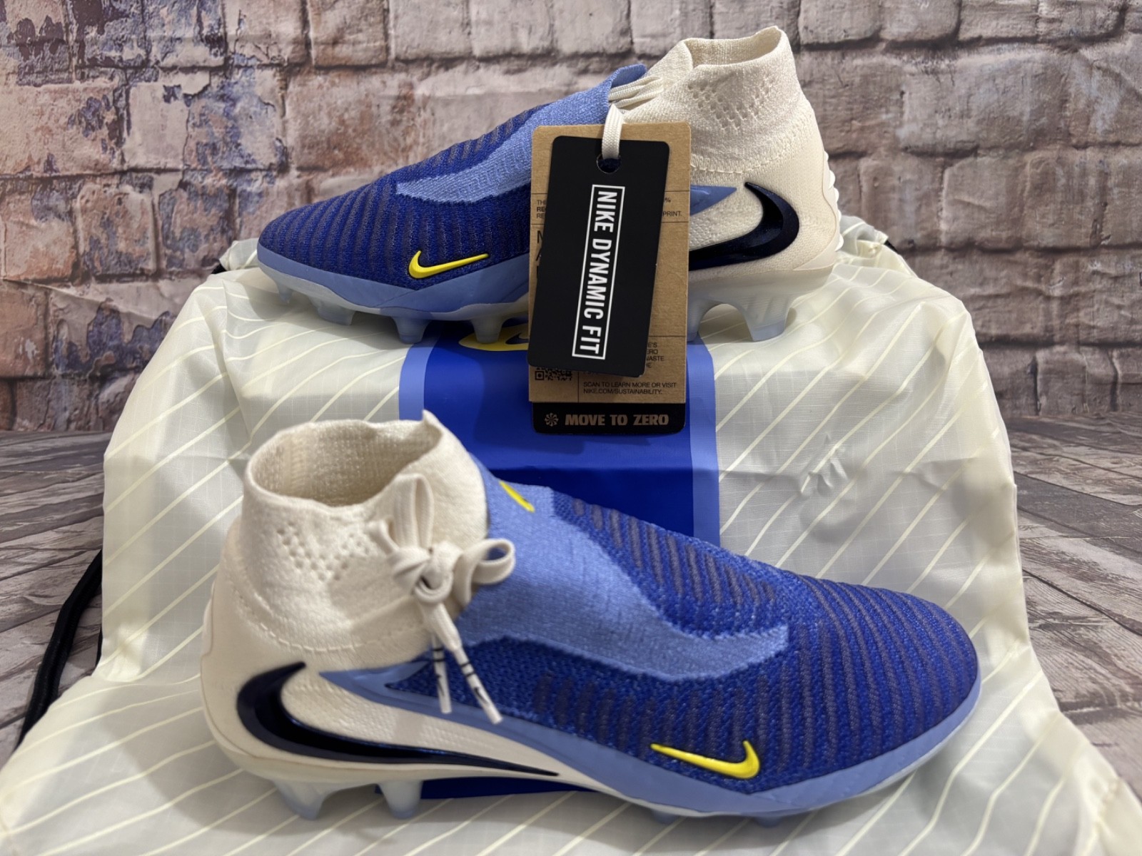 NIKE Phantom 6 High Elite FG Soccer Cleats Men’s Sz 6 Womens 7.5 Blue HQ2328-400