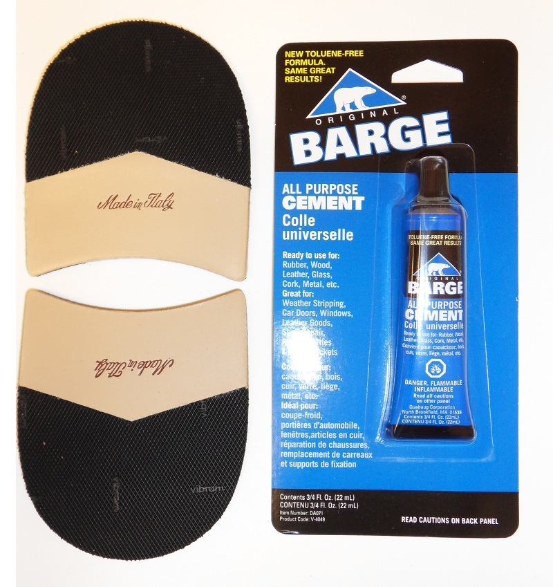 Vibram Italian Men’s Dress Shoe Combo/British Heel Repair Kit w/Glue – 1 Pair