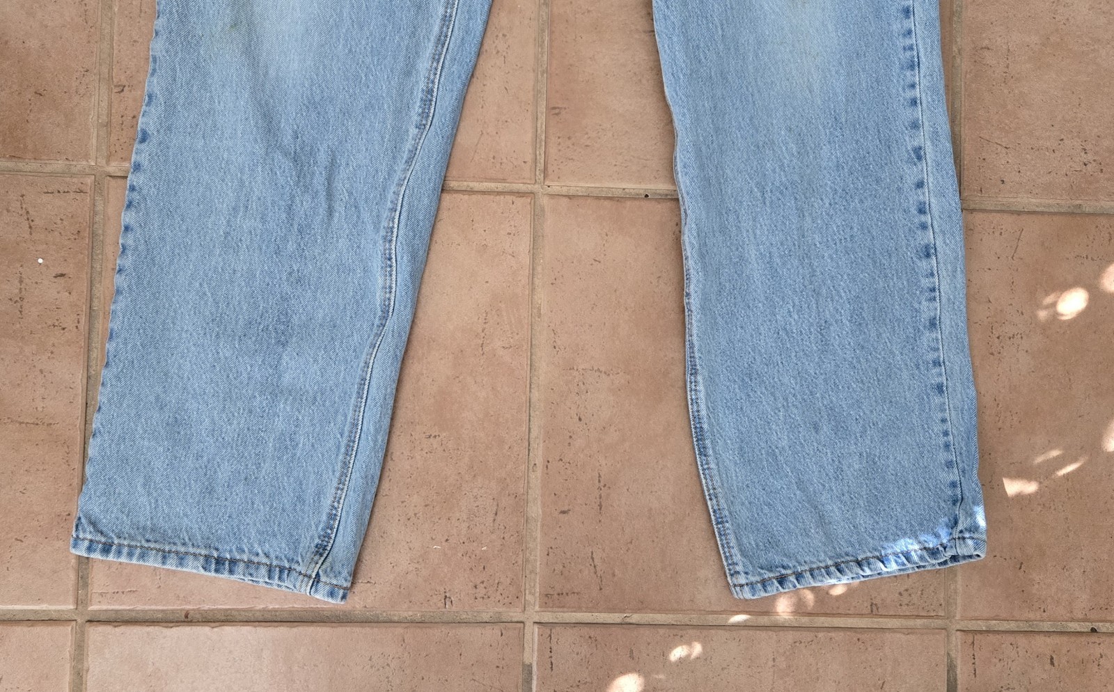 Levi’s 541 Men’s Light Blue Straight Denim Jeans 38×32 5-Pocket Mid Rise Logo