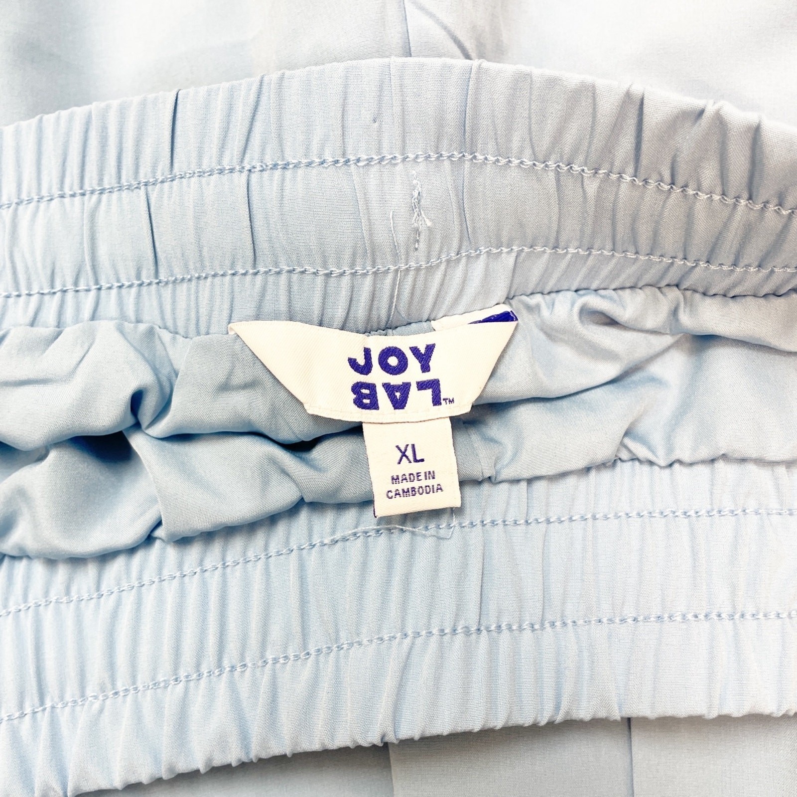 JoyLab Women’s Piped Mid Rise Pull On Track Pants Blue Size XL