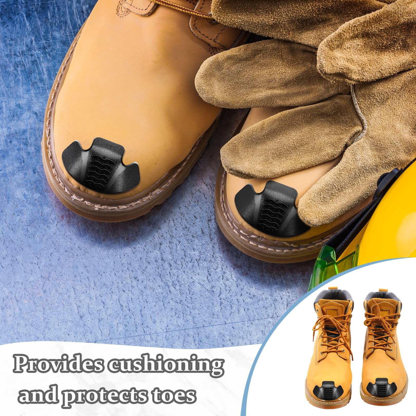 Jadive 6 Pcs Boot Toe Guards Protector Simple One Size, Mixed Color