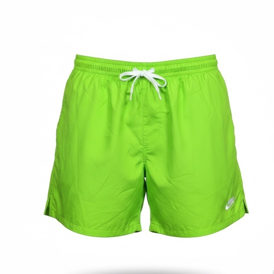 Nike Mens Neon Green Swim Shorts With Mesh Lining Mid-Thigh Length Sz XL