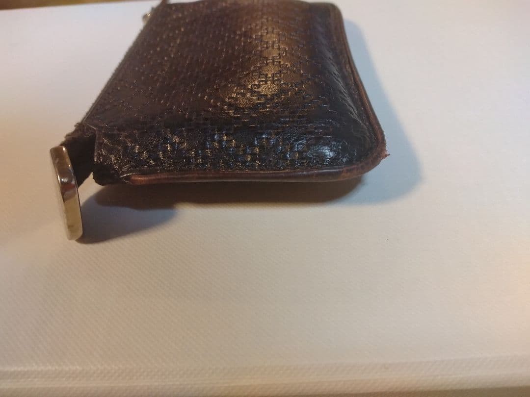 GUCCI Diamante Coin Case with Keyring Dark Brown