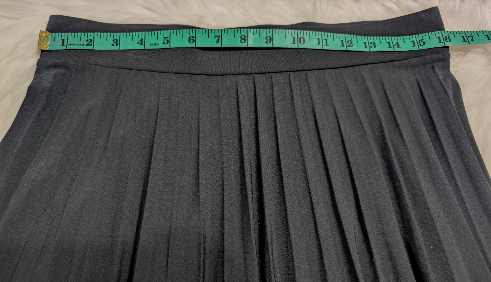 COVINGTON Skirt Women’s Size Large Elastic Waist Stretch Pull-On Pleated Black