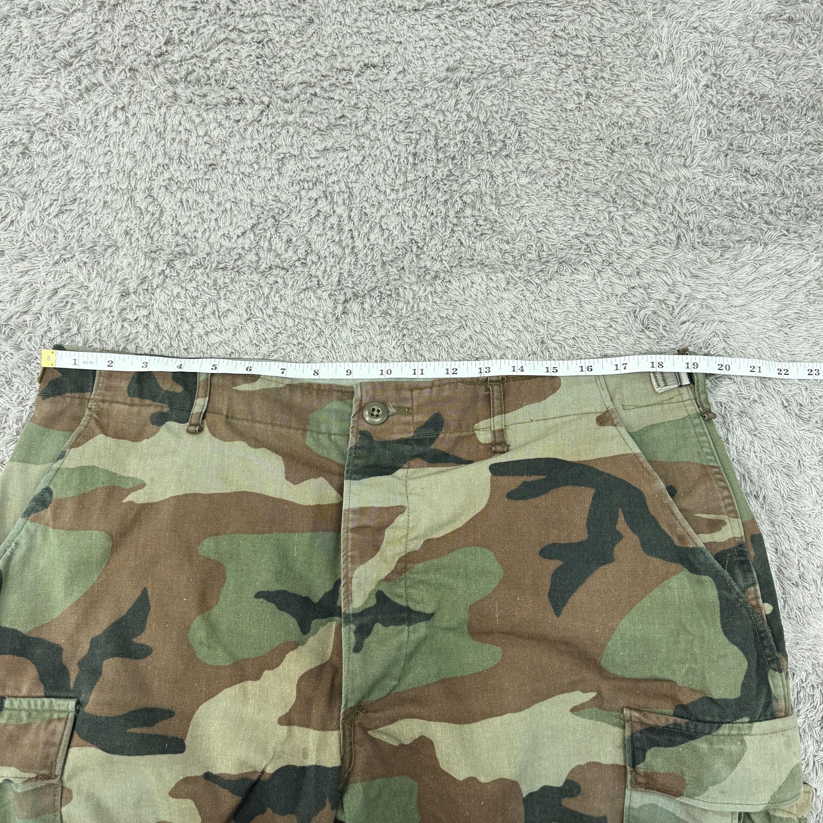 Vintage Winfield MFG Co Combat Pants Mens 38×31 Woodland Camo Cargo BDU 80s