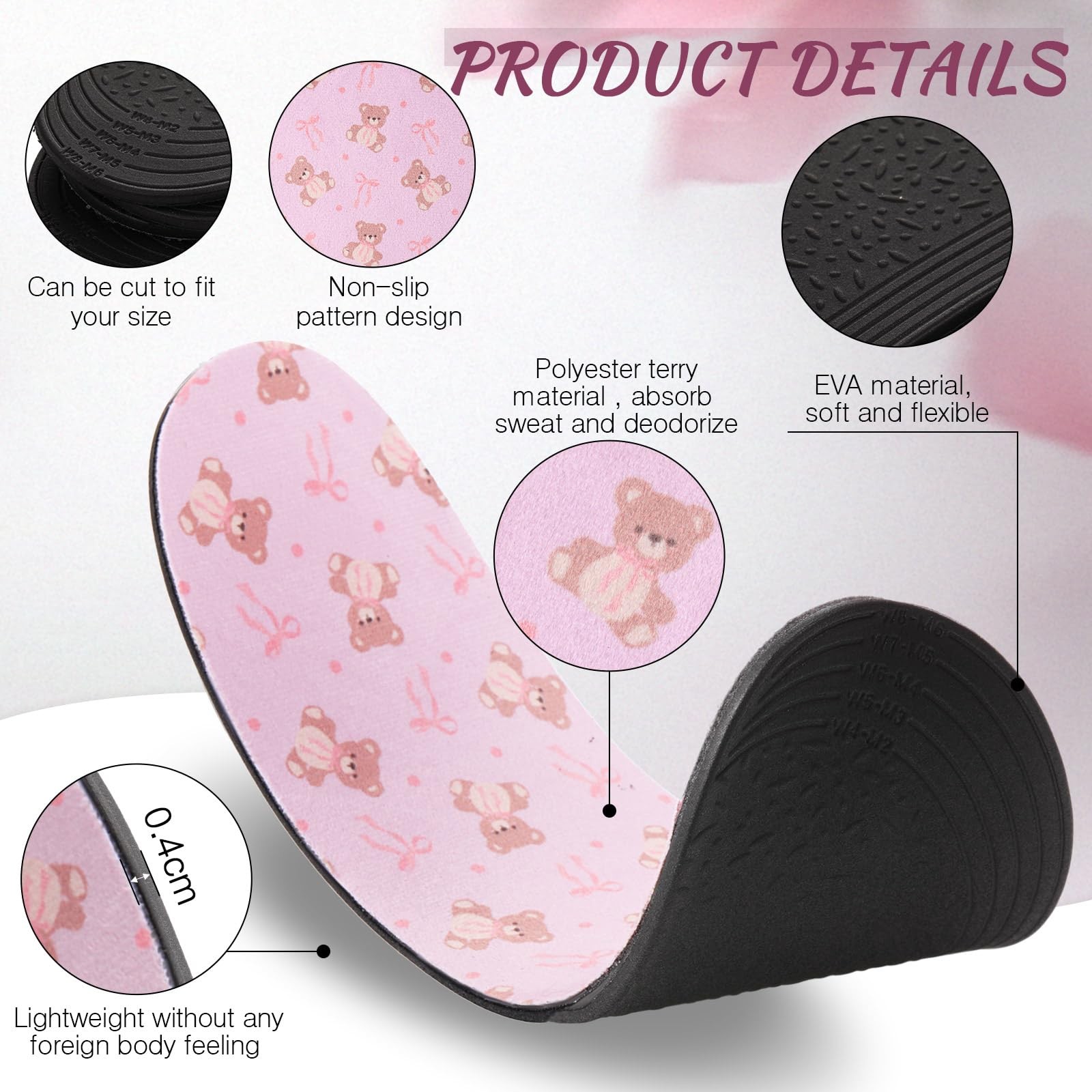 6 Pairs Shoe Insoles for Clog Garden Breathable Shoe Insoles Inserts No Show …