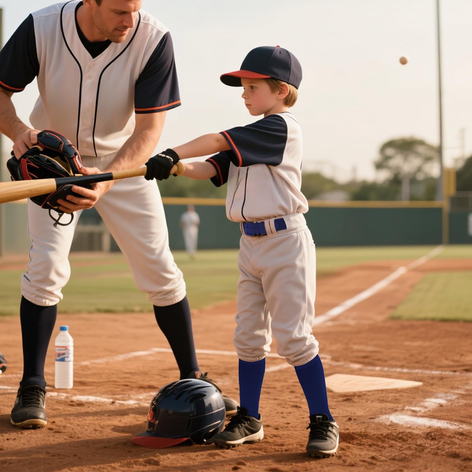 Mikovivi Youth Baseball Socks, Belt and Ball Set, As Shown in the Picture