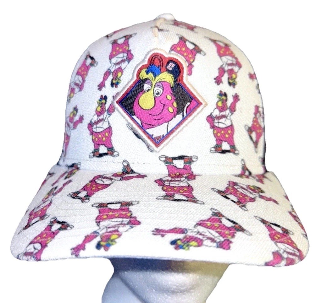 RARE Cleveland Indians Guardians Mesh Hat Cap MLB Slider Mascot Logo Youth Kids