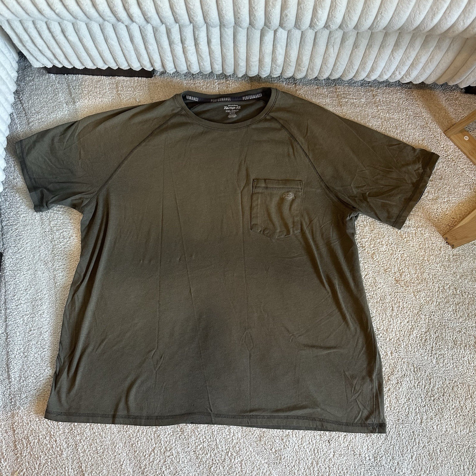 Dickies Men’s Temp IQ Performance Short Sleeve Pocket T Shirt Work Size 2XL