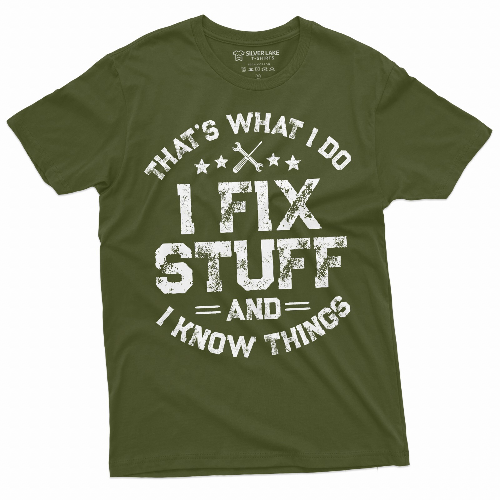 Men’s Funny I fix Stuff T-shirt Gift for Dad Husband Grandpa Mechanic Engineer T