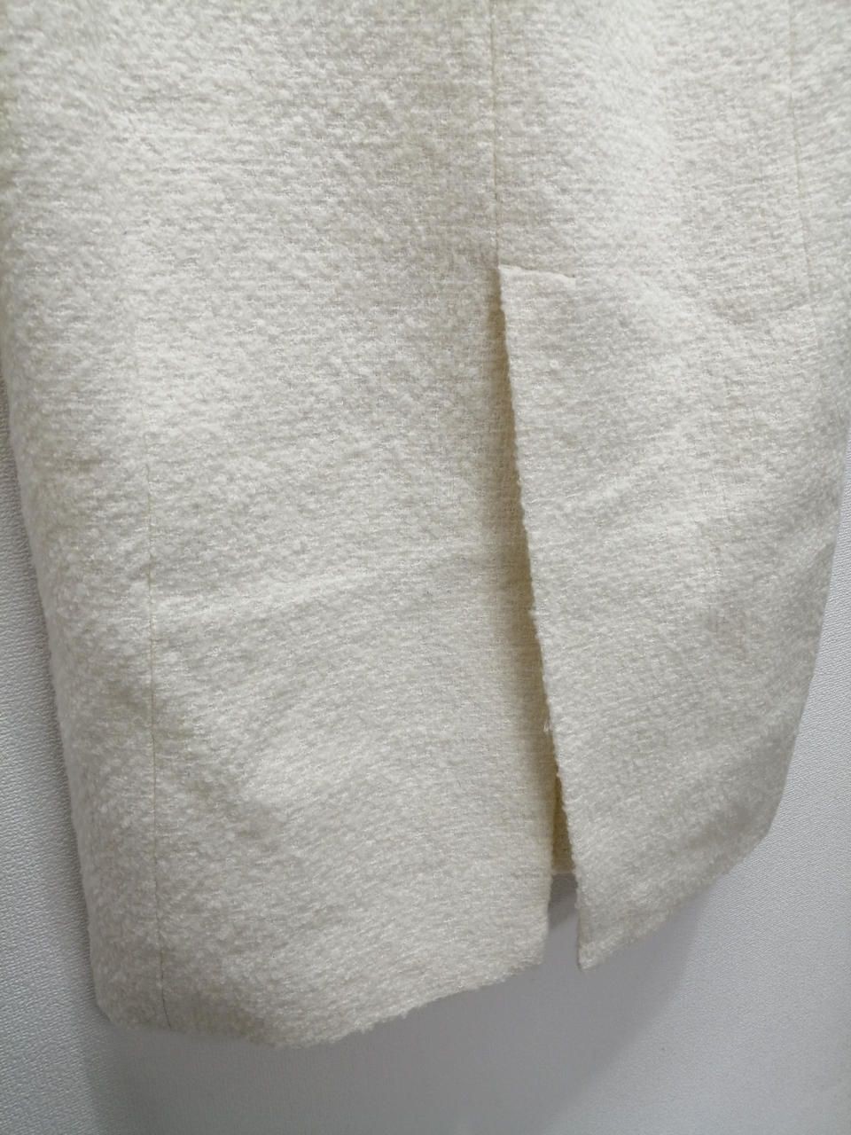 ZARA Straight Wool Blend Coat With Tags WHT S Used