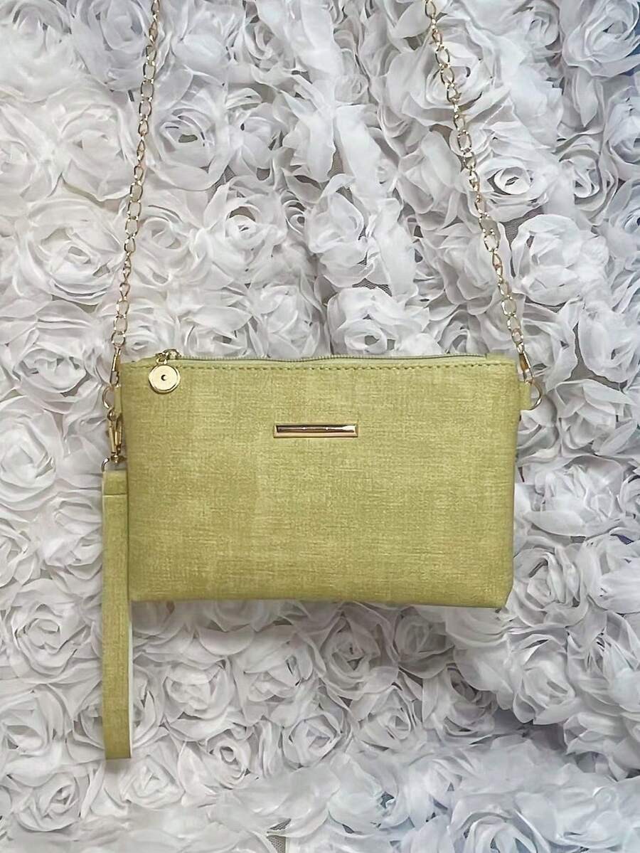 Small Square Bag Women PU Leather Crossbody Chain Purse Casual Shoulder Mini