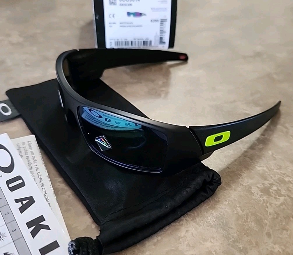 🔥 OAKLEY Gascan POLARIZED Sunglasses Hi Res Matte Black/Prizm Jade Green OO9014