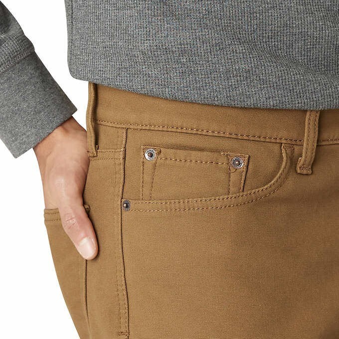 WeatherProof Vintage Stretch Canvas Fleece Lined Men’s Casual Pants 40×30 WHEAT