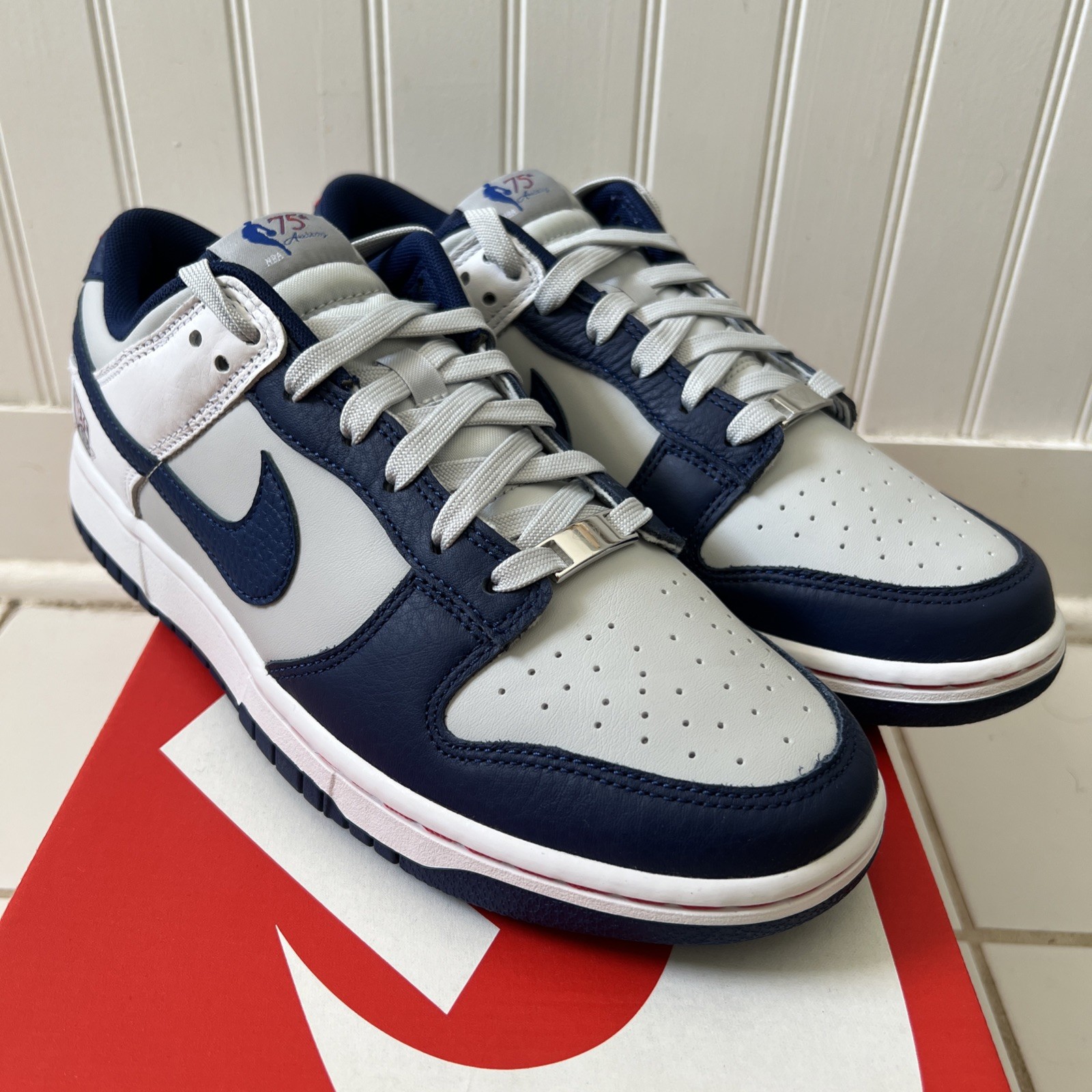 Size 9- Nike Dunk Low EMB x NBA 75th Anniversary – Brooklyn Nets 2021