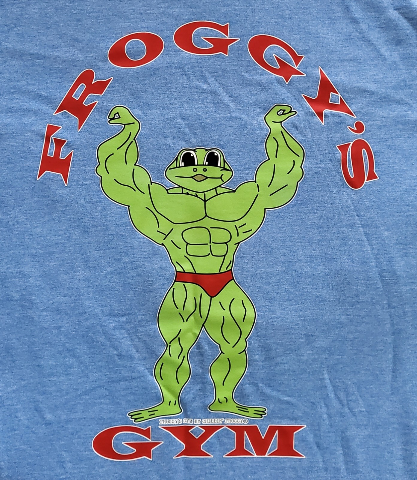 Froggy’s Gym by Chillin’ Froggy Workout Bodybuilding Muscle T-Shirt Brand New