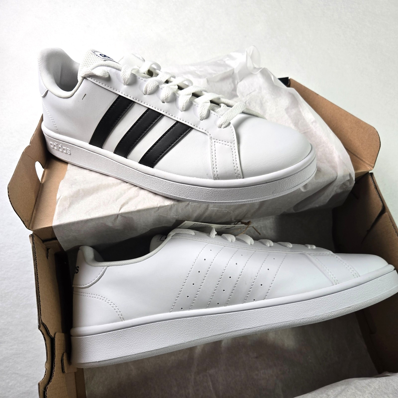 Size 10.5 – adidas Grand Court 2.0 White Black