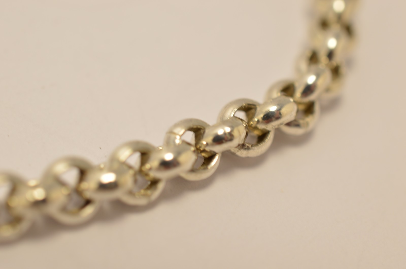 Solid 925 Sterling Silver Rolo Link Chain Bracelets. 12/13g, 21/22cm, 7.8./8.3″
