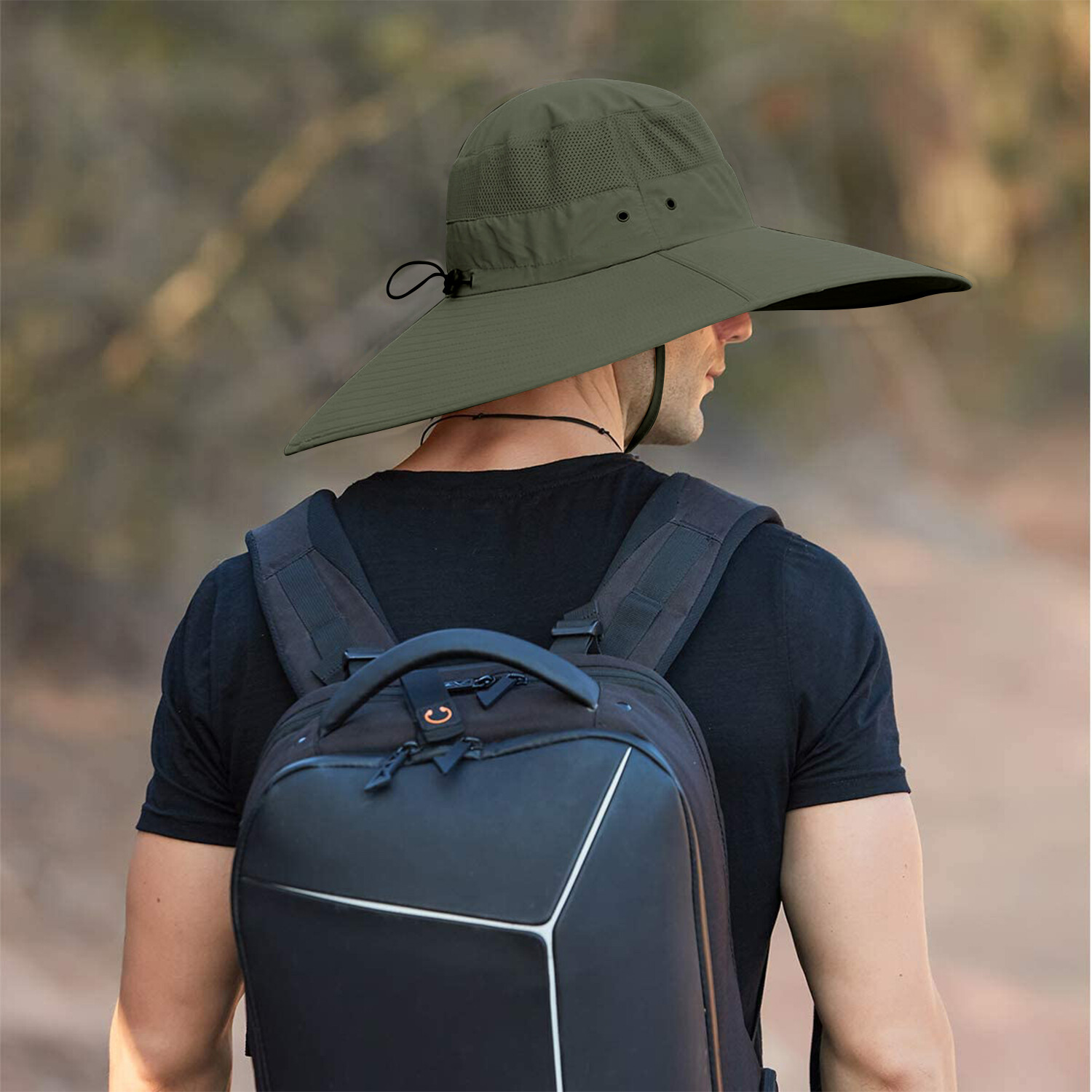 Bonnie Hat for Men Wide Brim Sun Protection Outdoor Hiking Fishing 50+UPF Bucket