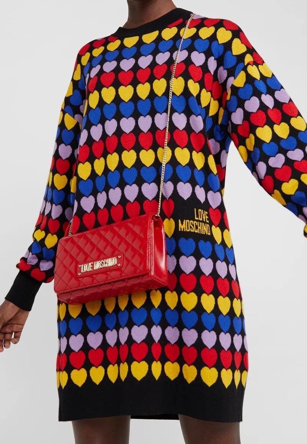 Love Moschino Heart Knit Dress | Colorful Luxury