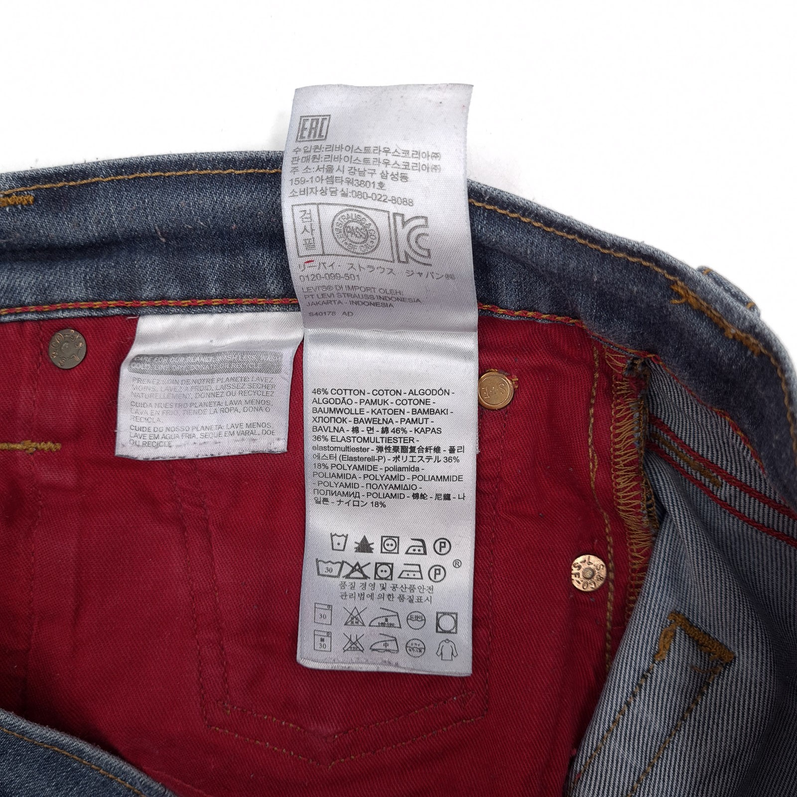 Vintage Levi’s Jeans 511 Men Stretch Slim Straight Ci1 Size W32 L30