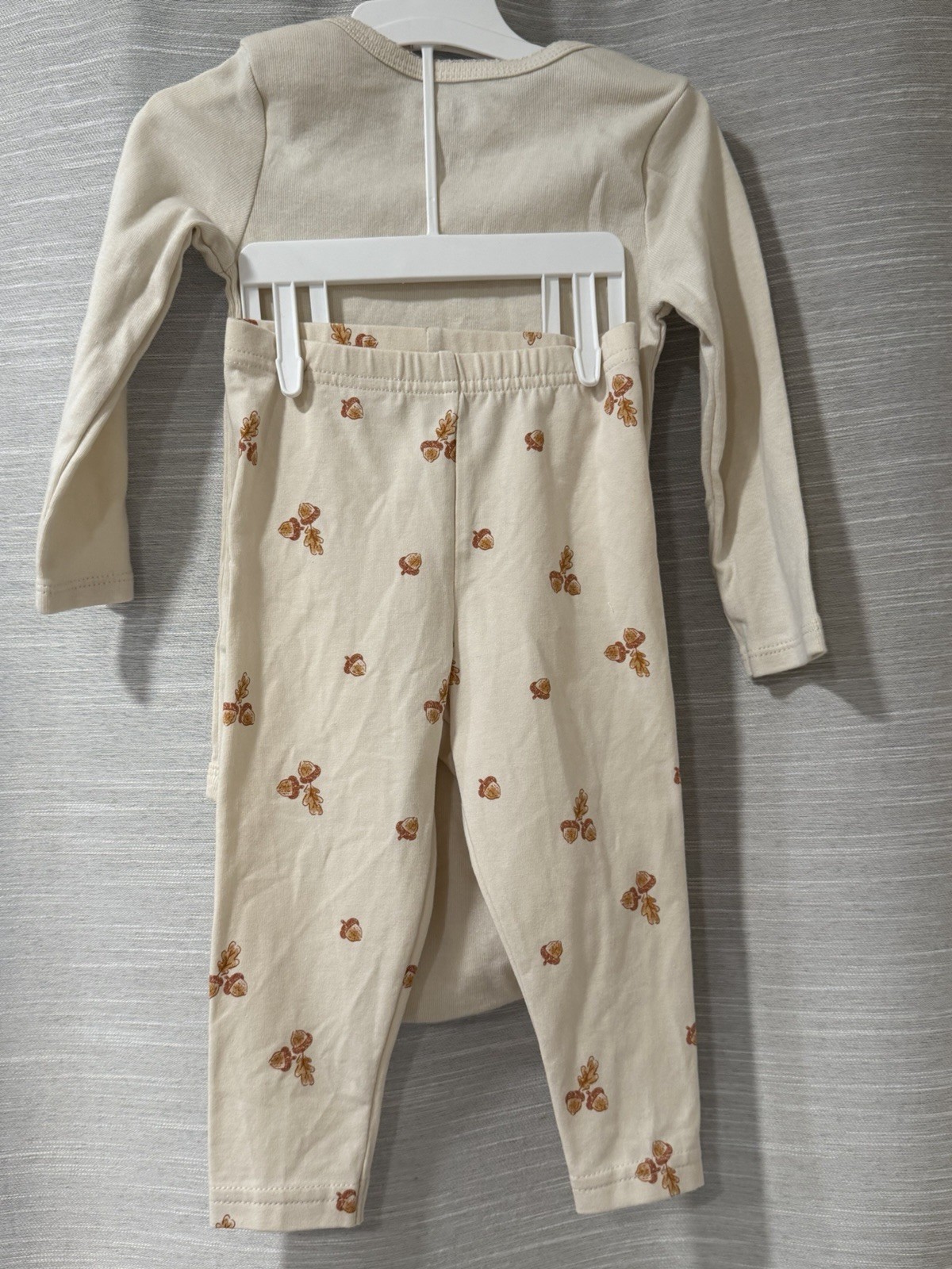 Carter’s 2-Piece Baby Fall Set with Leaf Print “Cozy and Cute” 12M