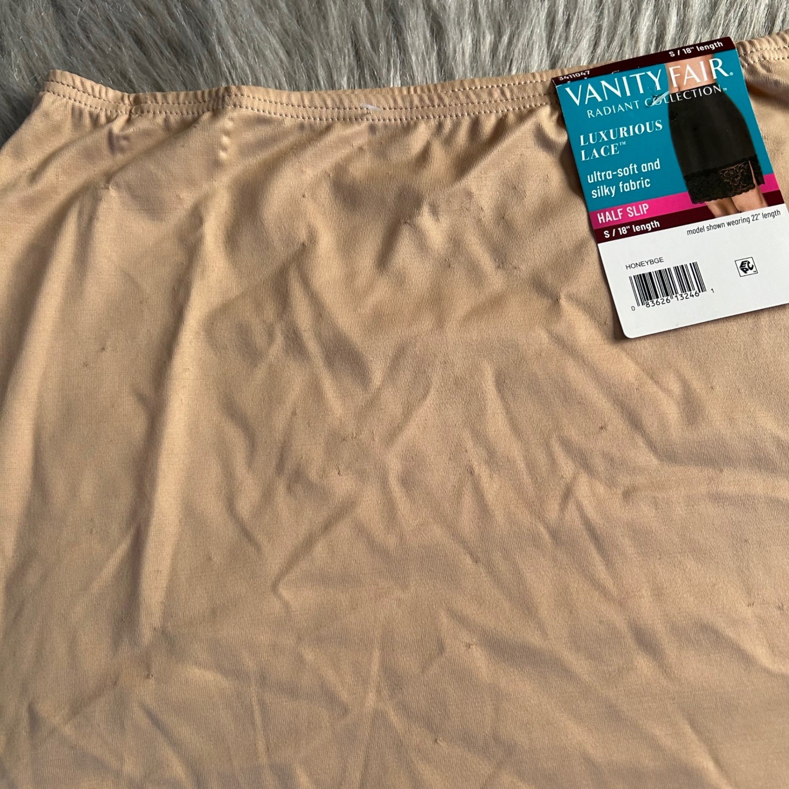 Vanity Fair Radiant Collection Half Slip Womens Size Small 18″ Brown Floral Lace