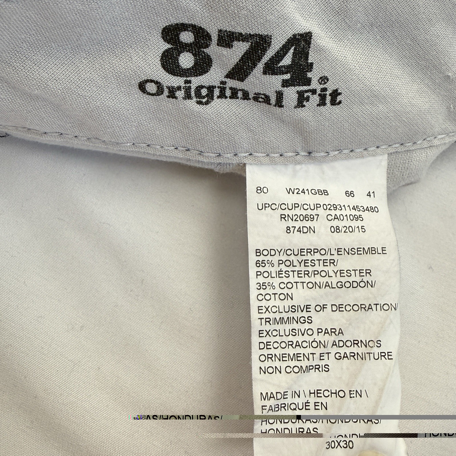 Dickies 874 Original Fit Work Pants in Navy, Size 30×29