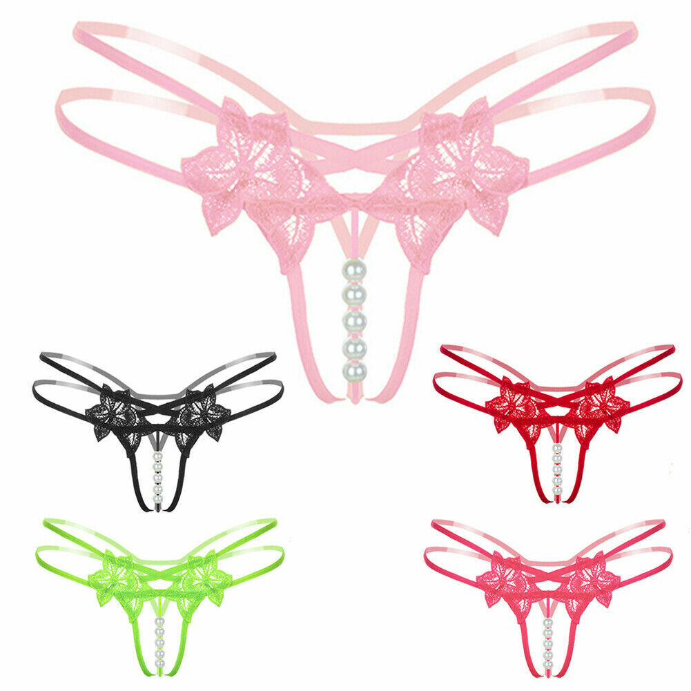 ☆USA☆ Sexy Women Lace Thong G-string Panties Lingerie Underwear Crotchles T-back