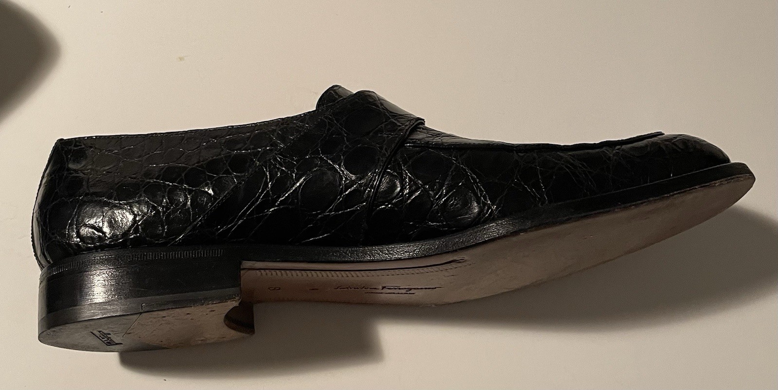 Salvatore Ferragamo Black Crocodile/Alligator Shoes Size 9B