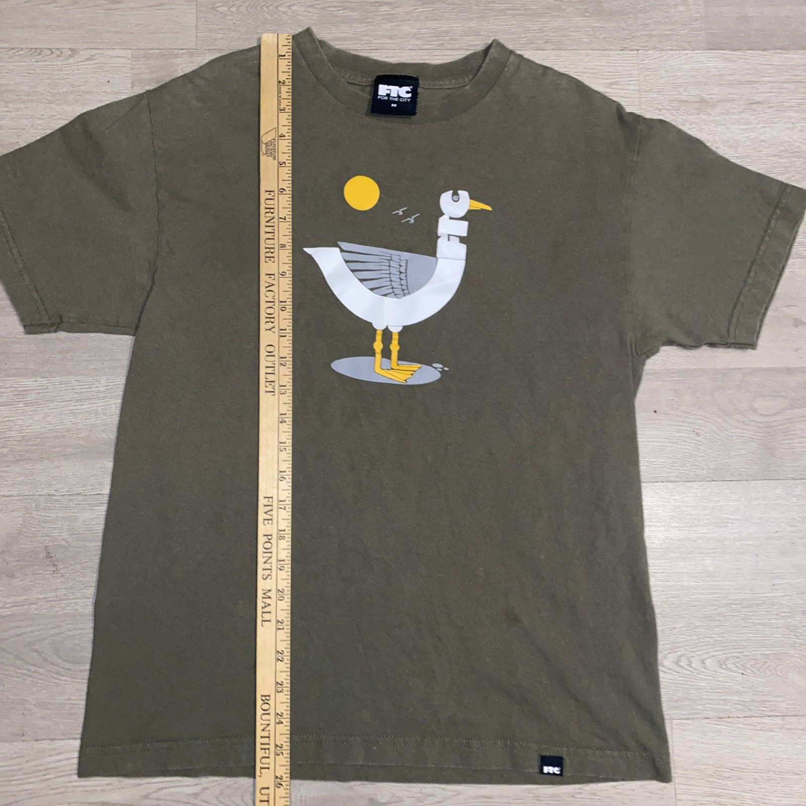 FTC Skateboarding SF NY For The City DUCK T-shirt Medium Green Skate SK8 Tee