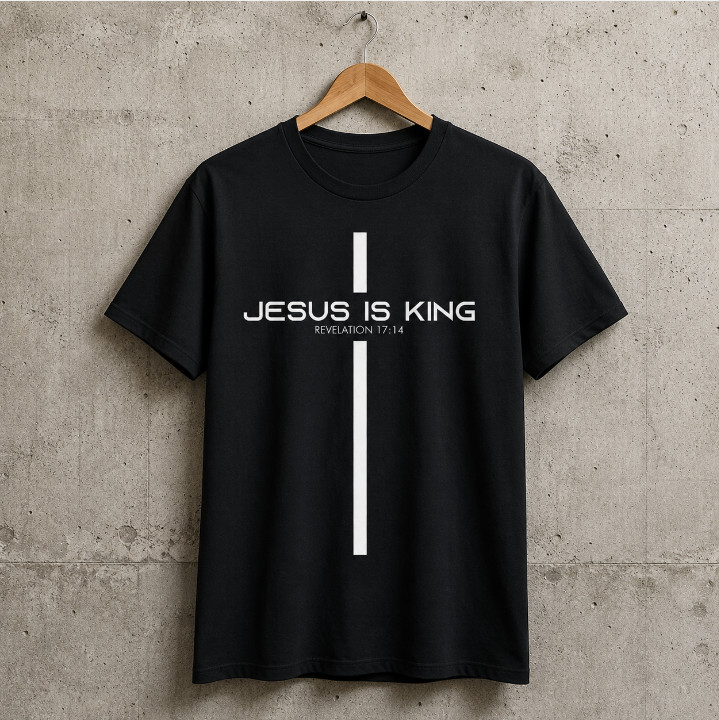 Christian Jesus Is King T Shirt Bible Verse Scripture Faith Cross Men Women