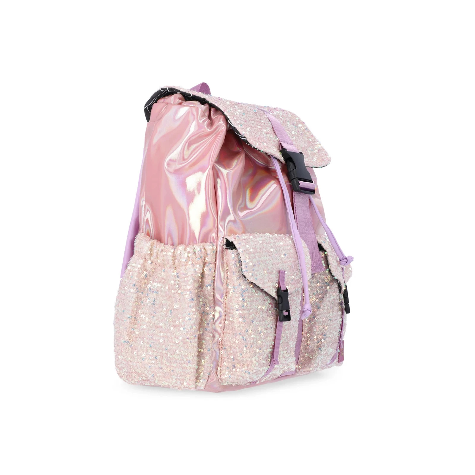 LOT of 2 Justice Girls’ Sequin Rucksack Backpack : 14.25″ H x 11.5″ W x 5.5″ D