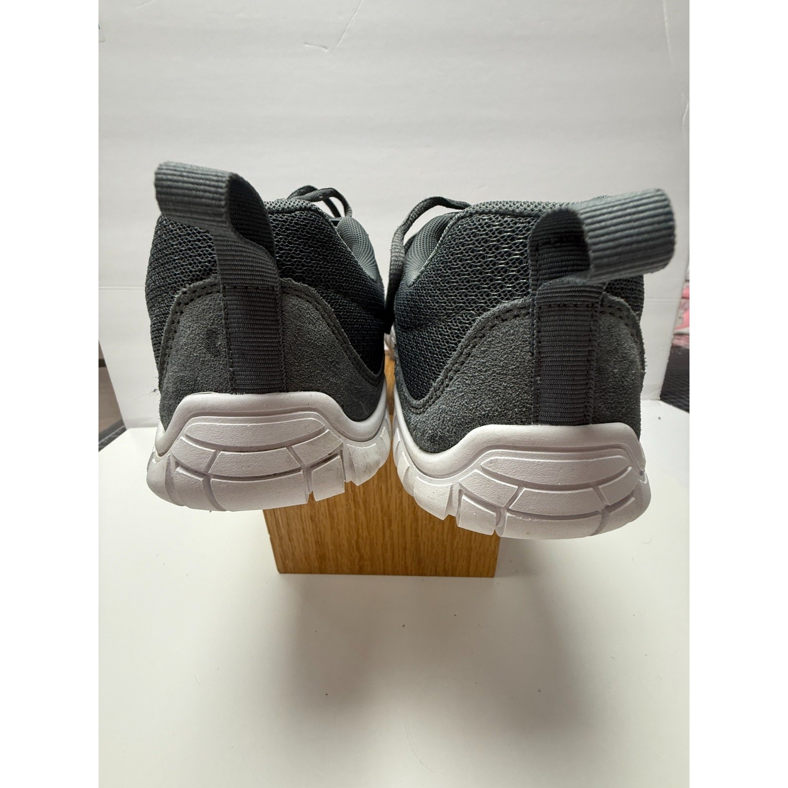 HOBIBEAR Gray Lightweight Athletic Walking Shoes Comfort Casual Outdoor EU 43