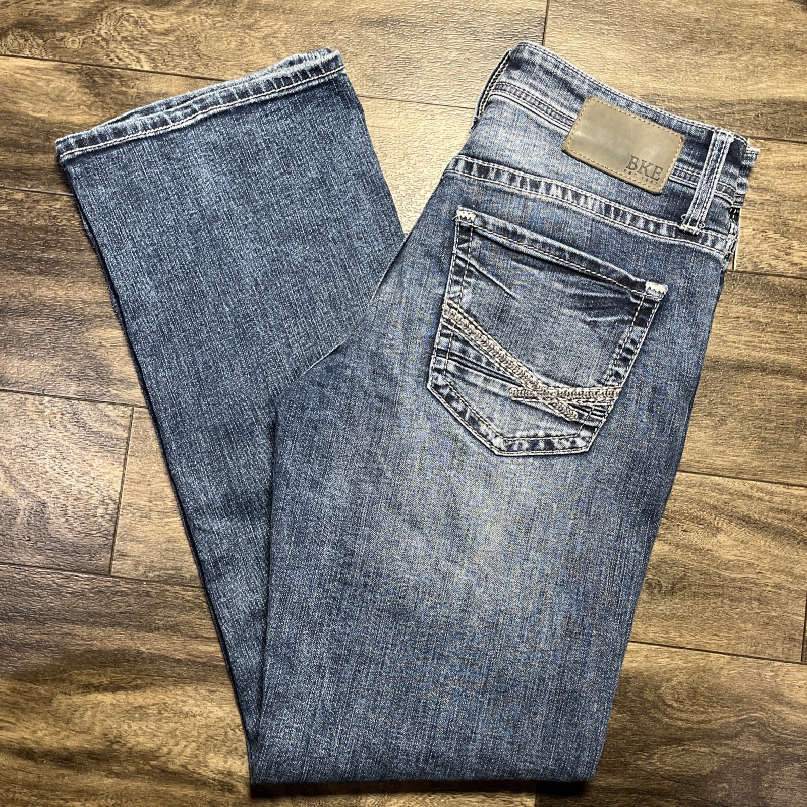 BKE Jake Boot Stretch Jeans Men’s Size 30×32 Glory Wash Coolmax Denim Rodeo EUC