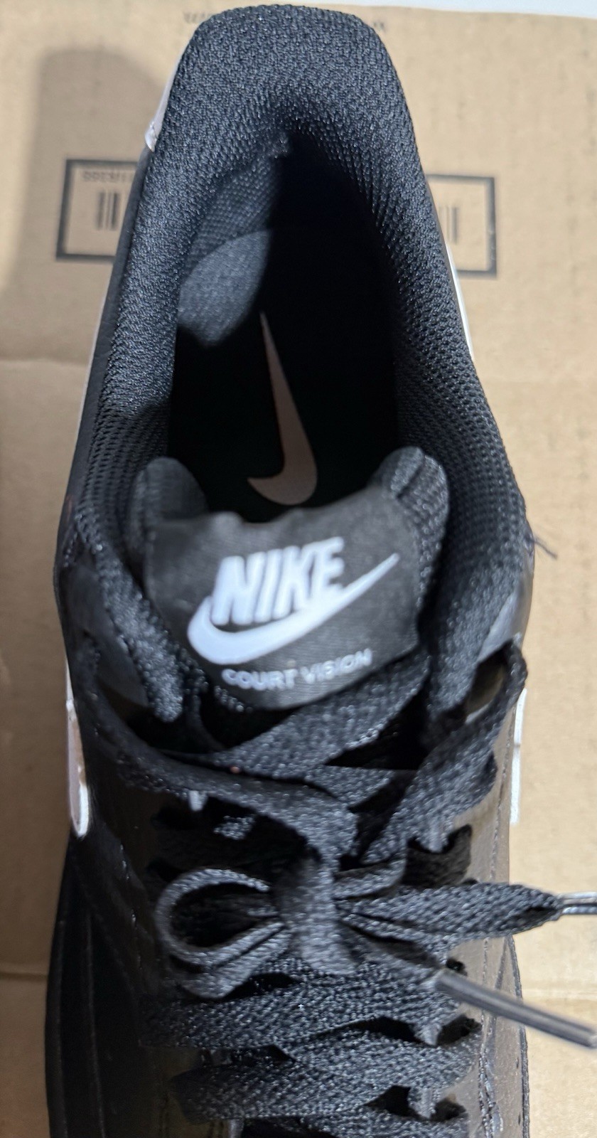 Nike Court Vision Low Black/White Men’s Low Top Leather Sneakers FZ0630-010