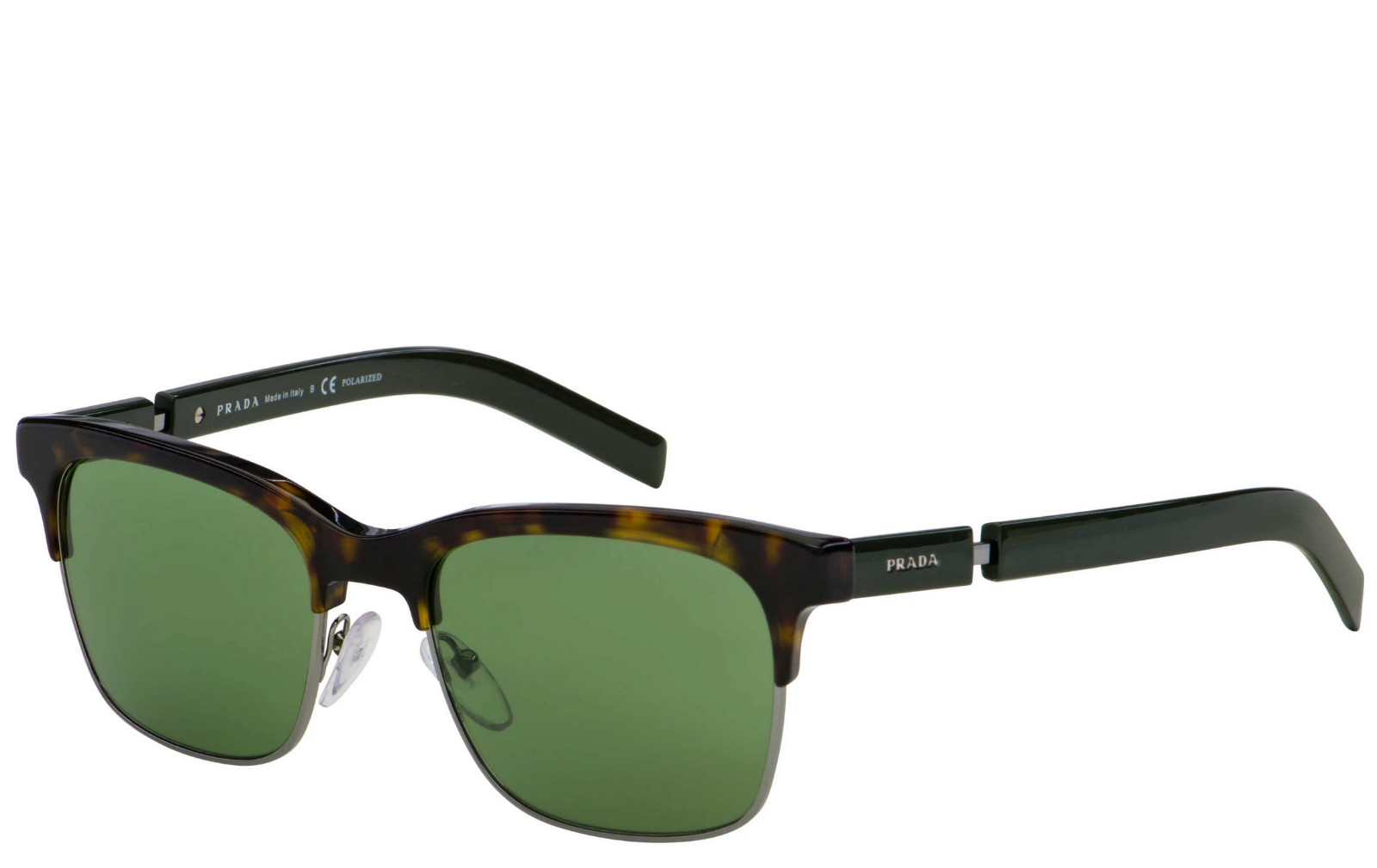 New PRADA SPR17X 2AU-08C 54mm Brown Havana Square PRZ Sunglasses Italy Unisex