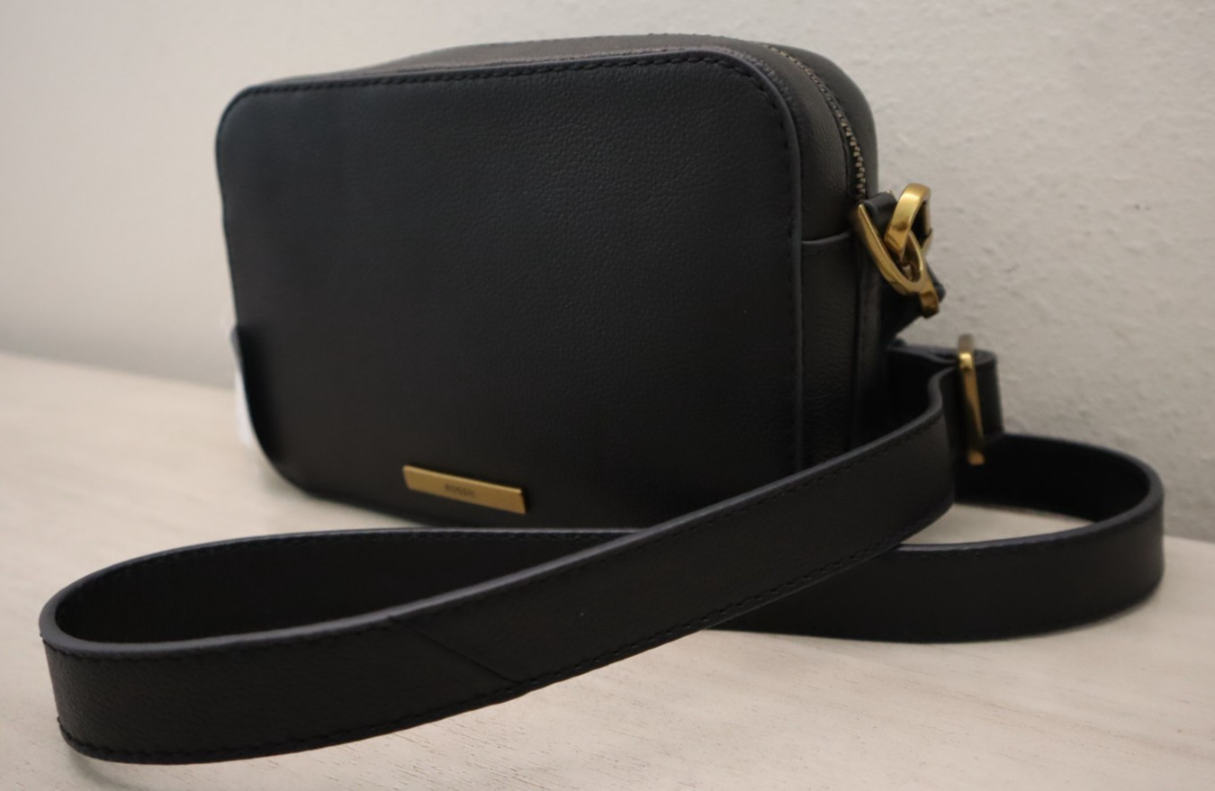 Fossil SHB3125001 Women’s Black Pebble Bryce Leather Small Crossbody Bag $180