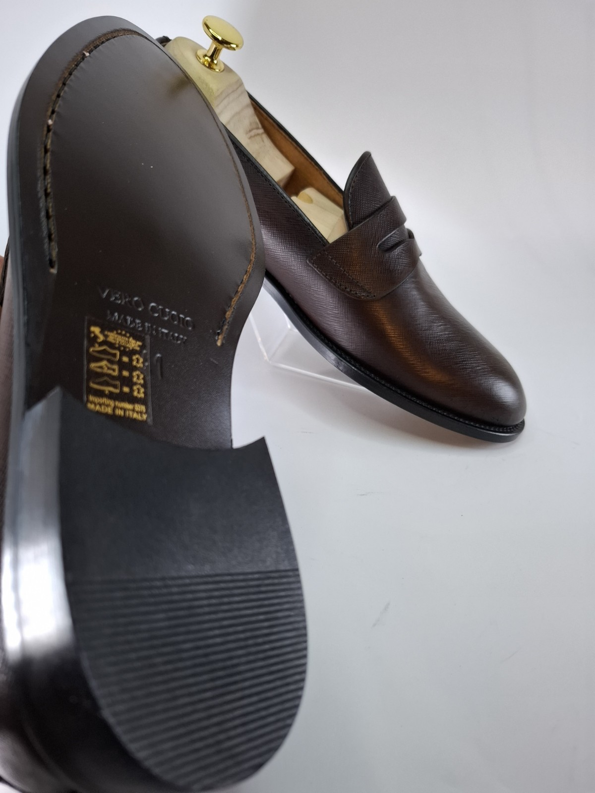 TRUSSARDI 40/41/42/43/44/45 EU Brown Loafers Men’s Shoes