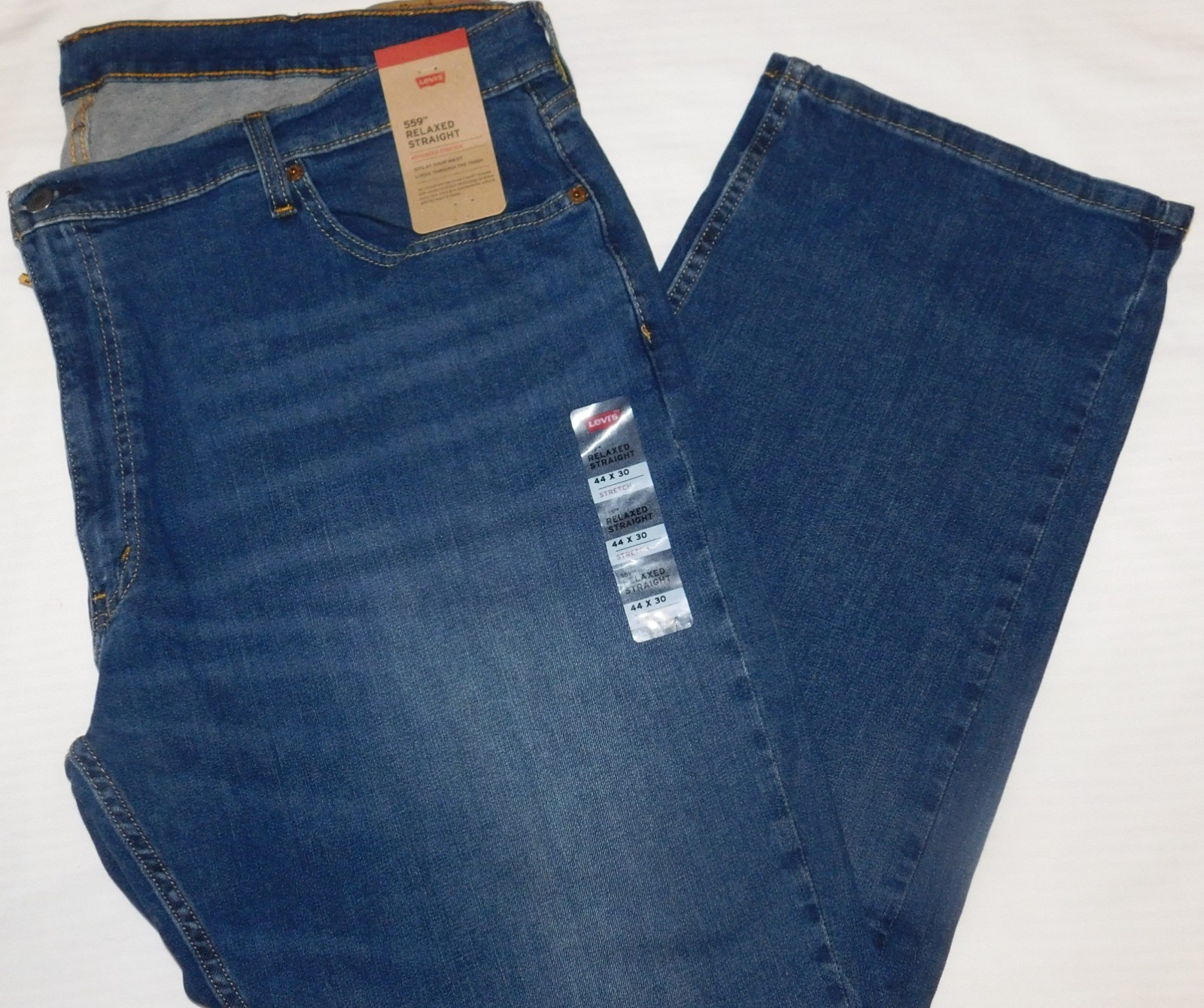 LEVIS 559 Relaxed Straight Jeans Stretch Loose Big & Tall NWT Steely Blue
