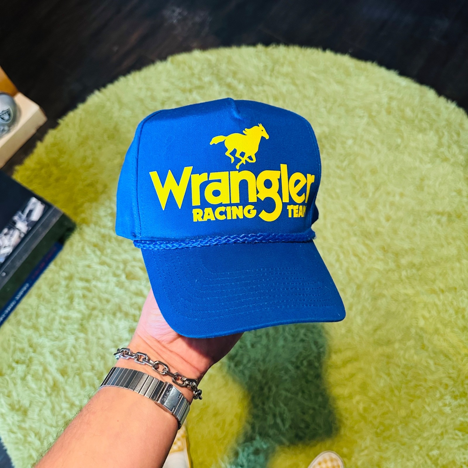Wrangler Racing Team Hat Vintage Retro Dale Earnhardt NASCAR Trucker Rope Cap